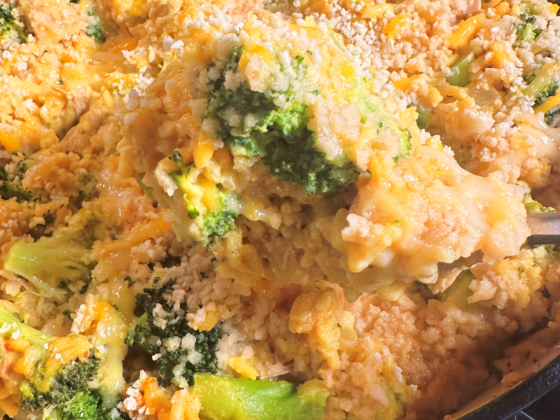 vegan broccoli rice chicken casserole recipe