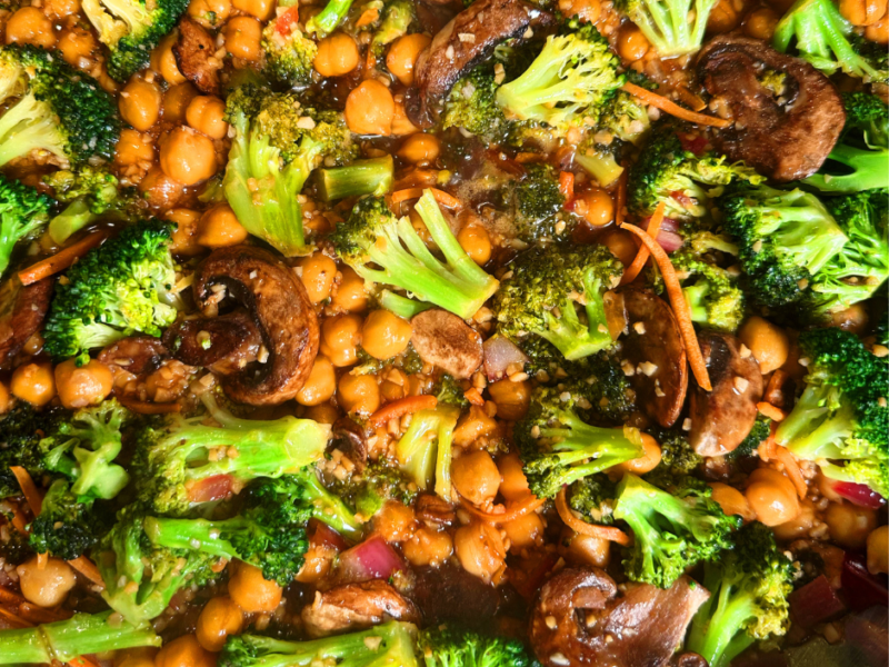 chickpea and broccoli stir fry easy recipe